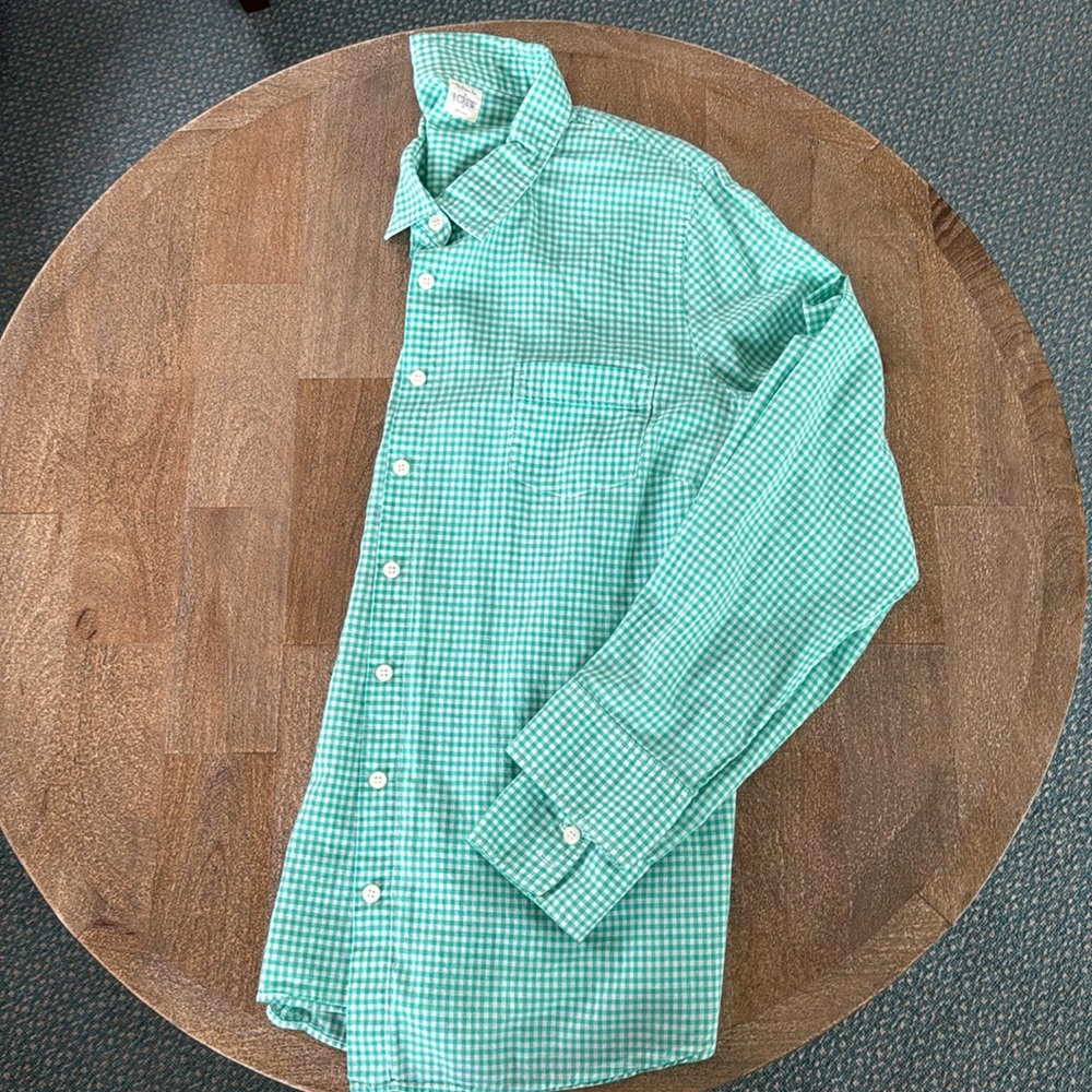 J Crew mini check button down perfect shirt